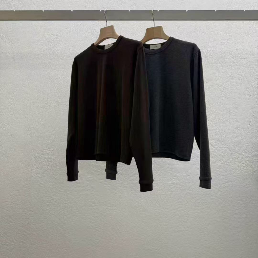 现 25冬季新款韩国东大门STATEMENT休闲百搭宽松纯色打底长袖T