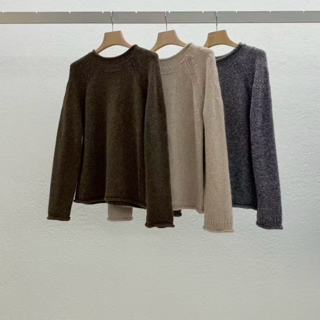 现 25冬季新款韩国东大门STATEMENT羊毛混纺休闲百搭针织套头毛衣