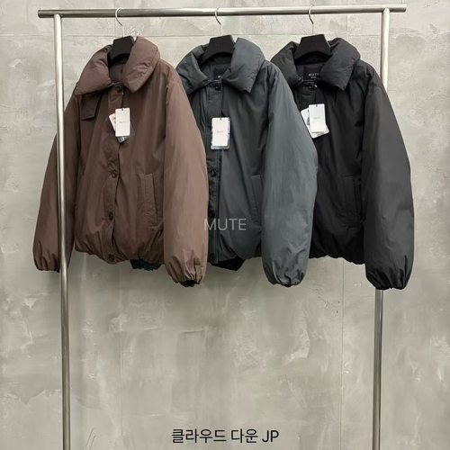 现 25冬季新款韩国东大门mute女时尚翻领系扣保暖羽绒服外套