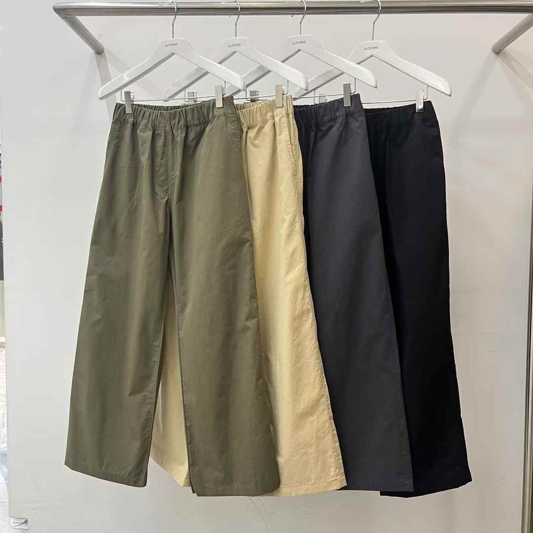 现 25秋新款韩国东大门Automne/Hehr显瘦百搭松紧腰宽松休闲筒裤