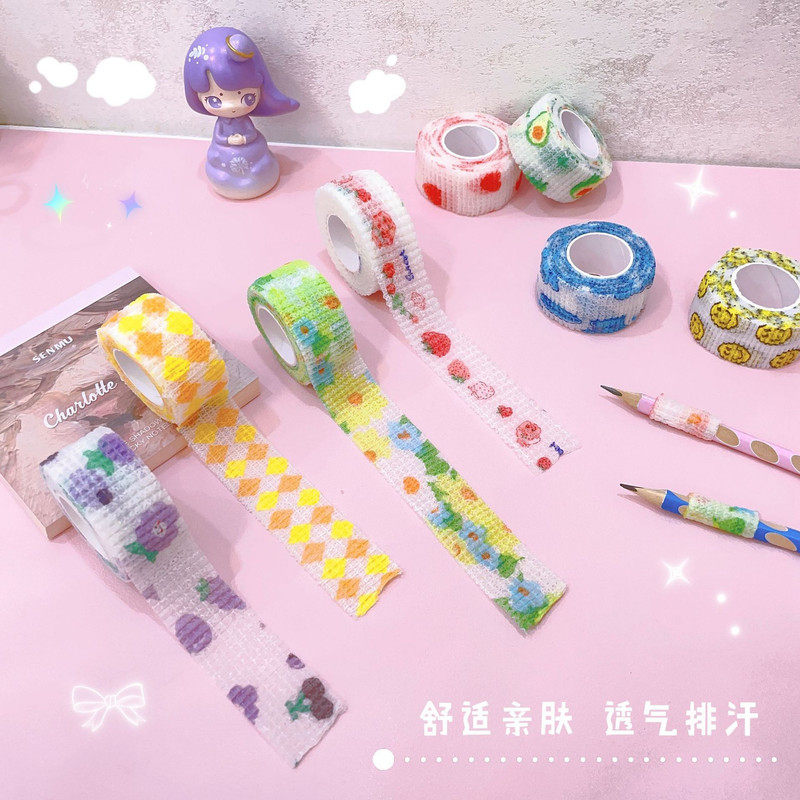 卡通学生写字专用护指绷带防老茧防磨皮弹力自粘护手贴