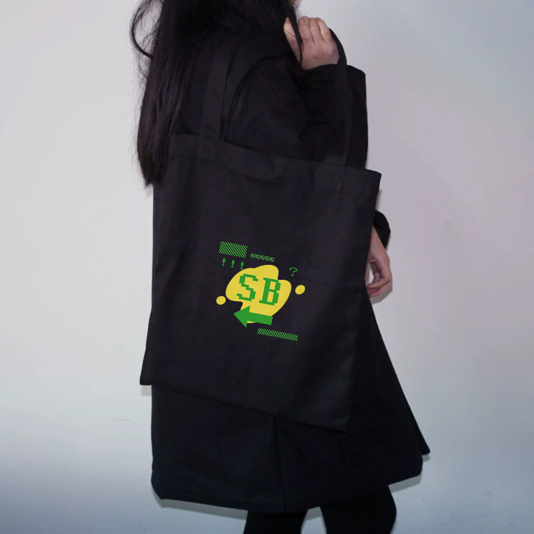 日系休闲帆布包慵懒ins风创意文艺百搭白色拉链单肩包摆烂sb包包