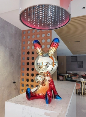 2026新款网红卡通兔子公仔摆件落地雕塑可爱创意潮玩艺术装饰