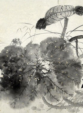 【画艺佳字画书画】C27259陈石纯手绘宣纸花鸟国画.荷.三尺斗方