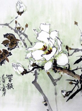 【画艺佳.字画书画】C26888孙艺群手绘花鸟国画.春韵.小三尺斗方