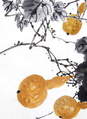 【画艺佳.字画书画】C26917孙艺群纯手绘花鸟国画.福禄图.小三尺