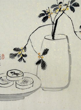 【画艺佳字画书画】C27222陈石手绘花鸟国画.又闻桂花香.三尺斗方