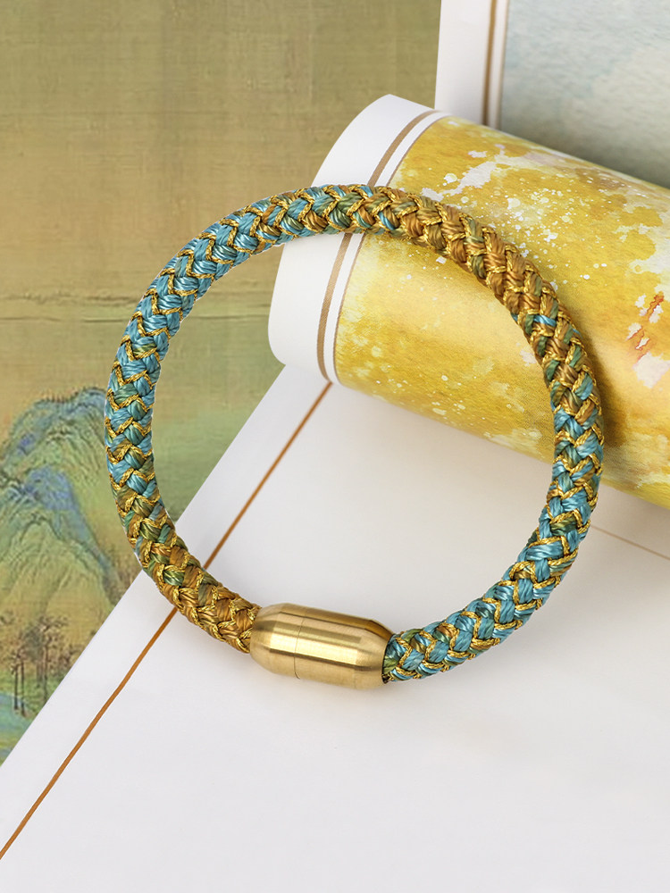 ROUND DRAGON SCALE BRACELET NATAL YEAR BRACELET MEN AND WOMEN CAN PUT HAIR HAND-WOVEN DIY MATERIAL PACKAGE COUPLE GIFTS