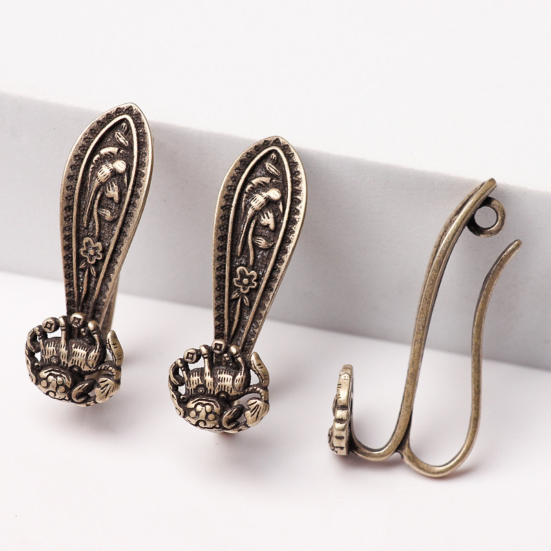 s925纯银连接扣复古古风旗袍压襟扣汉服压襟挂件diy材料饰品配件