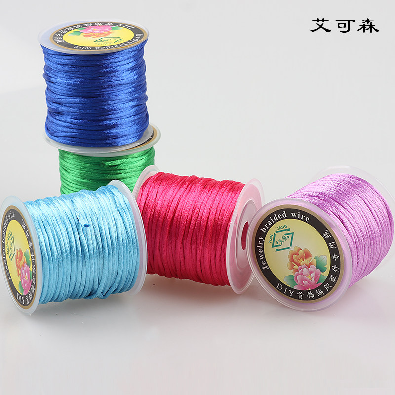 NO. 6 KOREAN SILK CHINESE KNOT BRAIDED BRACELET MATERIAL DIY HAND-WOVEN FEMALE RED WOVEN PEACH BLOSSOM BRACELET ROPE