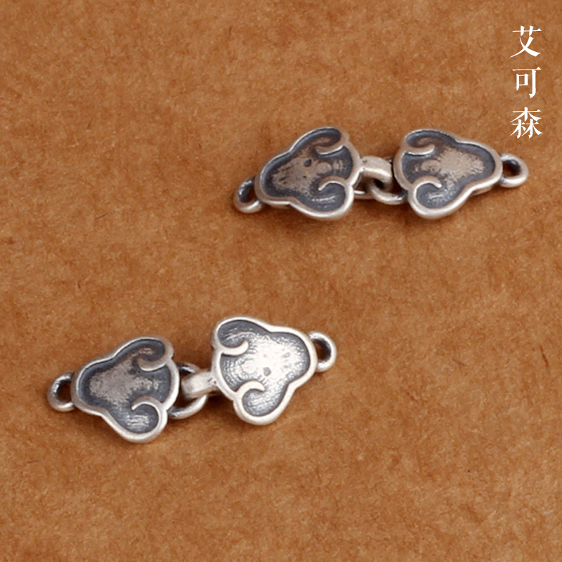 925银如意水墨工艺扣子DIY编织