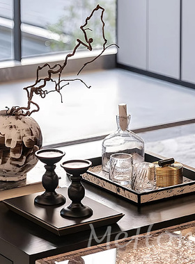 *MeHome*新中式侘寂风样板房民宿酒店客厅软装配饰茶馆花瓶茶壶