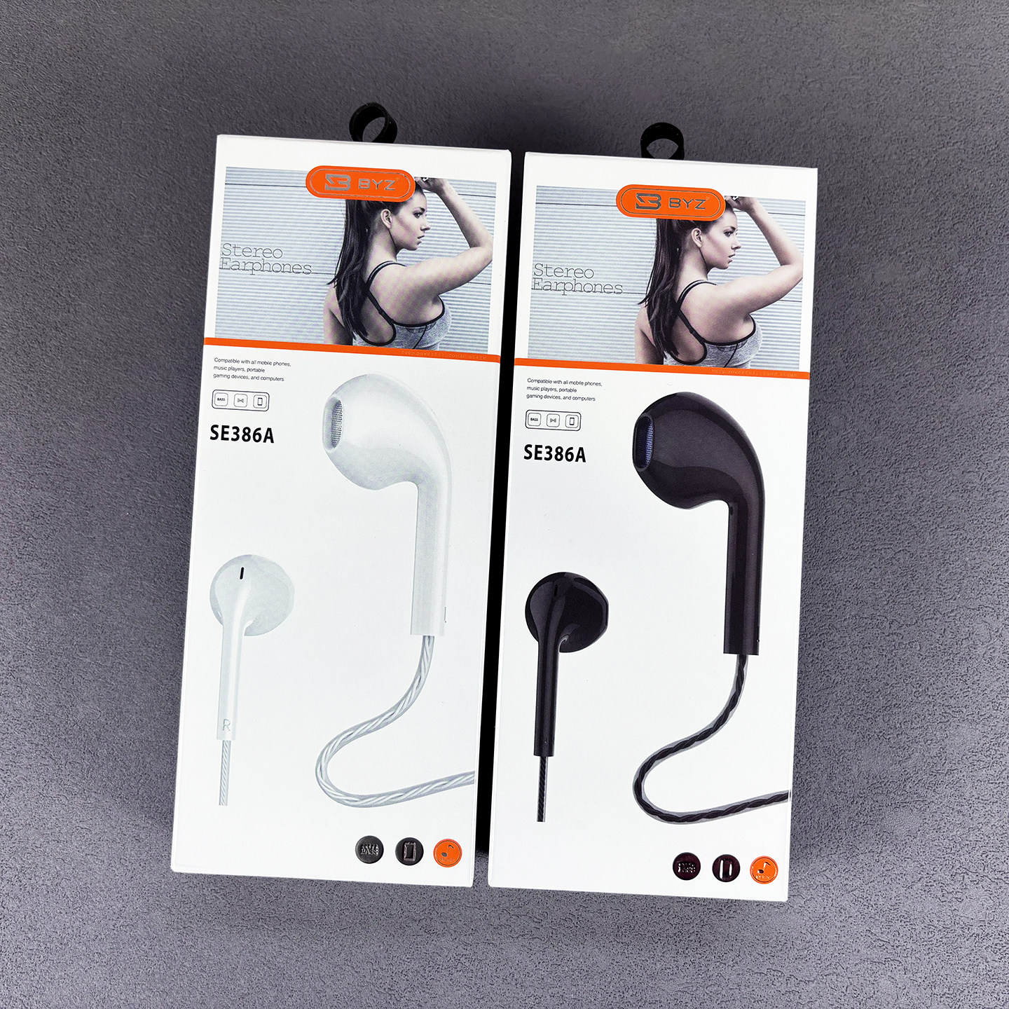 386A手机有线耳机3.5mm圆孔线控带麦可调音量半透明果冻线好音质