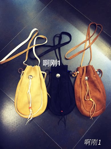 goros 巾着鹿皮挎包l号 余文乐同款 高桥吾郎goros 【国内现货】