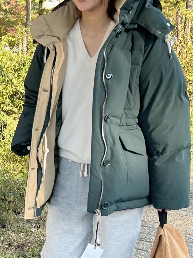 VENIR韩国东大门厚实带帽羽绒服