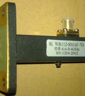 SL WR112-SMAF-7G 频率:6.6-9.4GHz 射频微波 波导转同轴 转接器