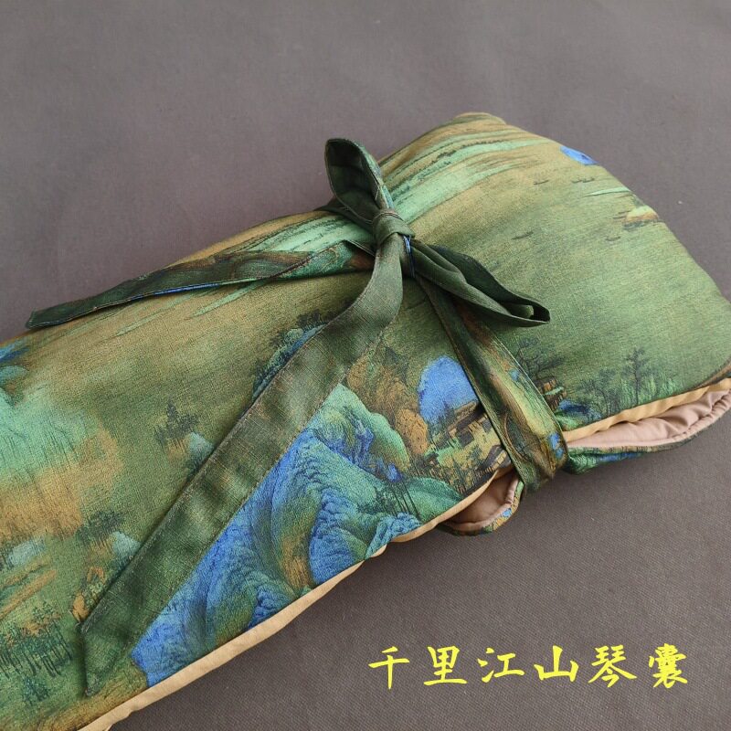 古琴琴囊千里江山中式可提琴袋单肩背琴衣国风收纳包琴套防尘盖布