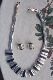 JK墨西哥纯银拼接黑玛瑙项链耳夹套装 120克订金链接 实价请私询