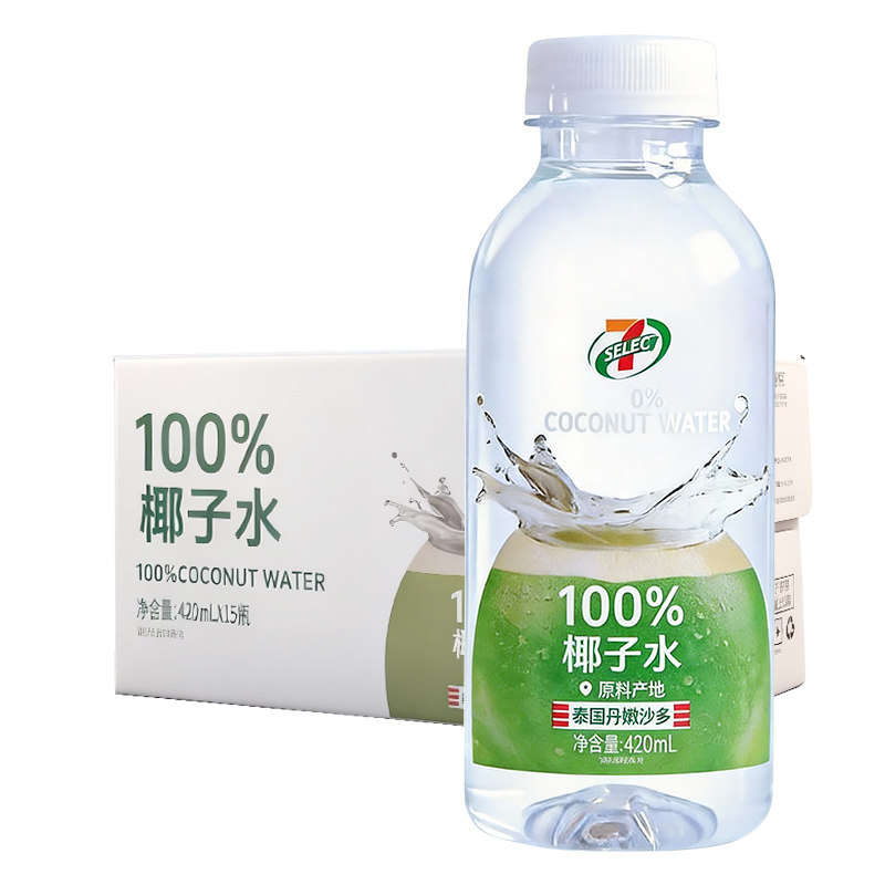 711椰子水泰国椰轻说420ml瓶100%椰汁便利店同款椰青电解质饮料图片