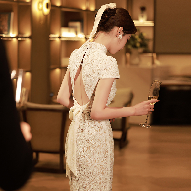  White, long, backless+S   + $7.07 