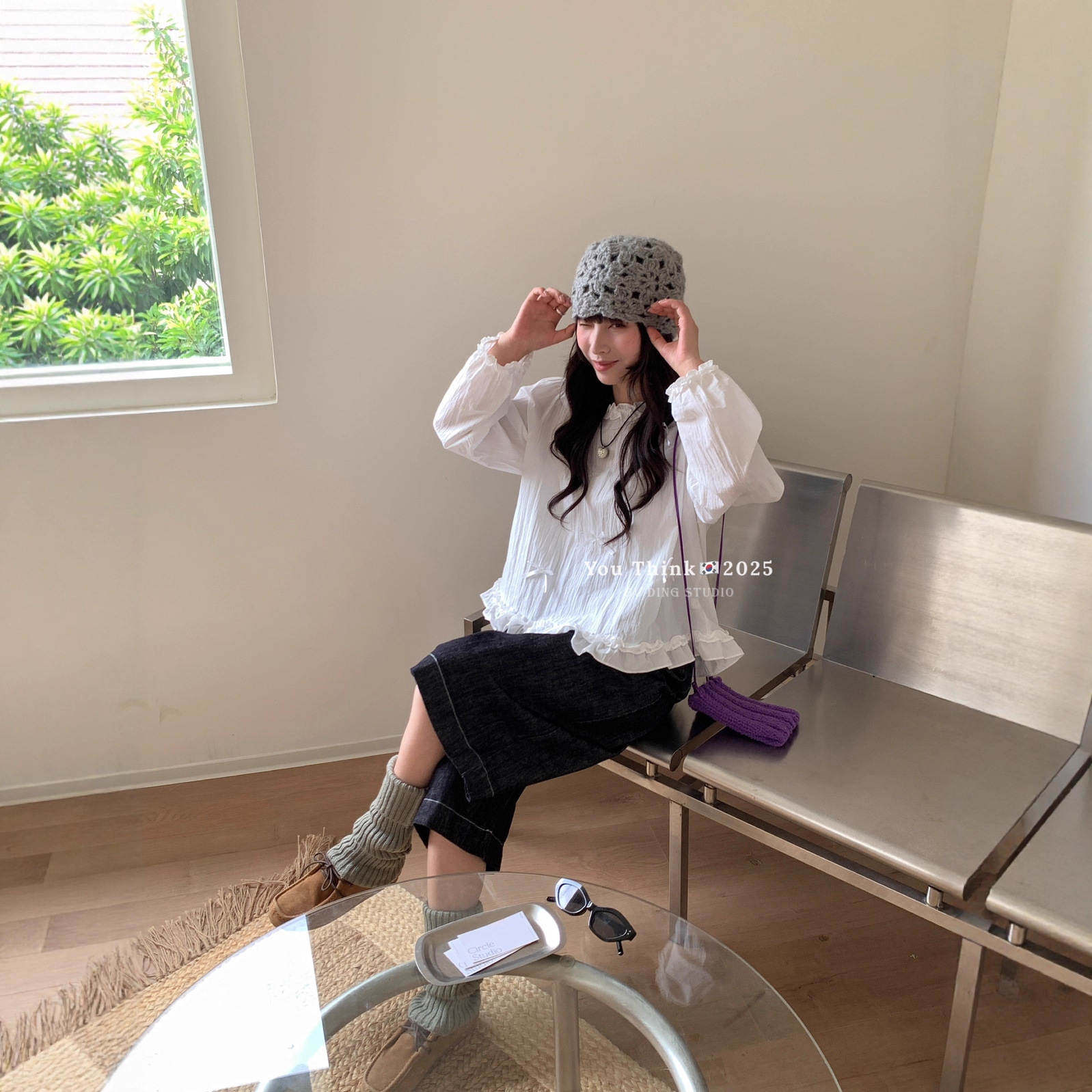 韩版高级【】十三行时尚甜美结花边拼接宽松百搭小衫1052衬衫202