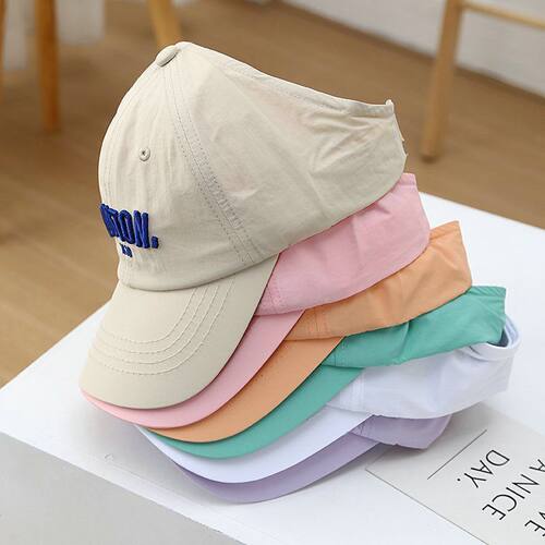 速干棒球帽女童遮阳帽夏季防晒帽春秋宝宝鸭舌帽扎马尾空顶帽新品