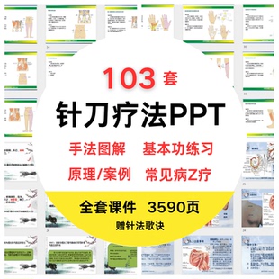小针刀疗法PPT课件手法图解案例基本功原理常见病电子版中医针灸