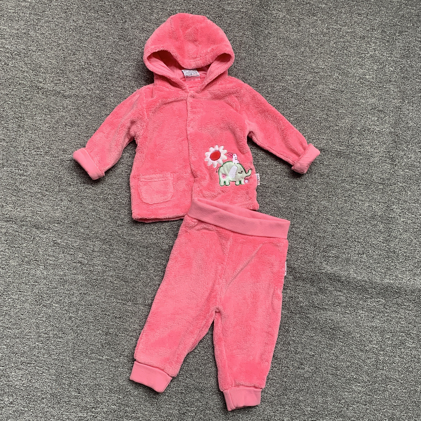 外贸单新生婴儿女宝宝珊瑚绒保暖连帽卫衣高腰护肚裤套装0-6个月,童装/婴儿装/亲子装,家居服套装,淘宝优惠券,粉丝福利购,淘宝优惠卷