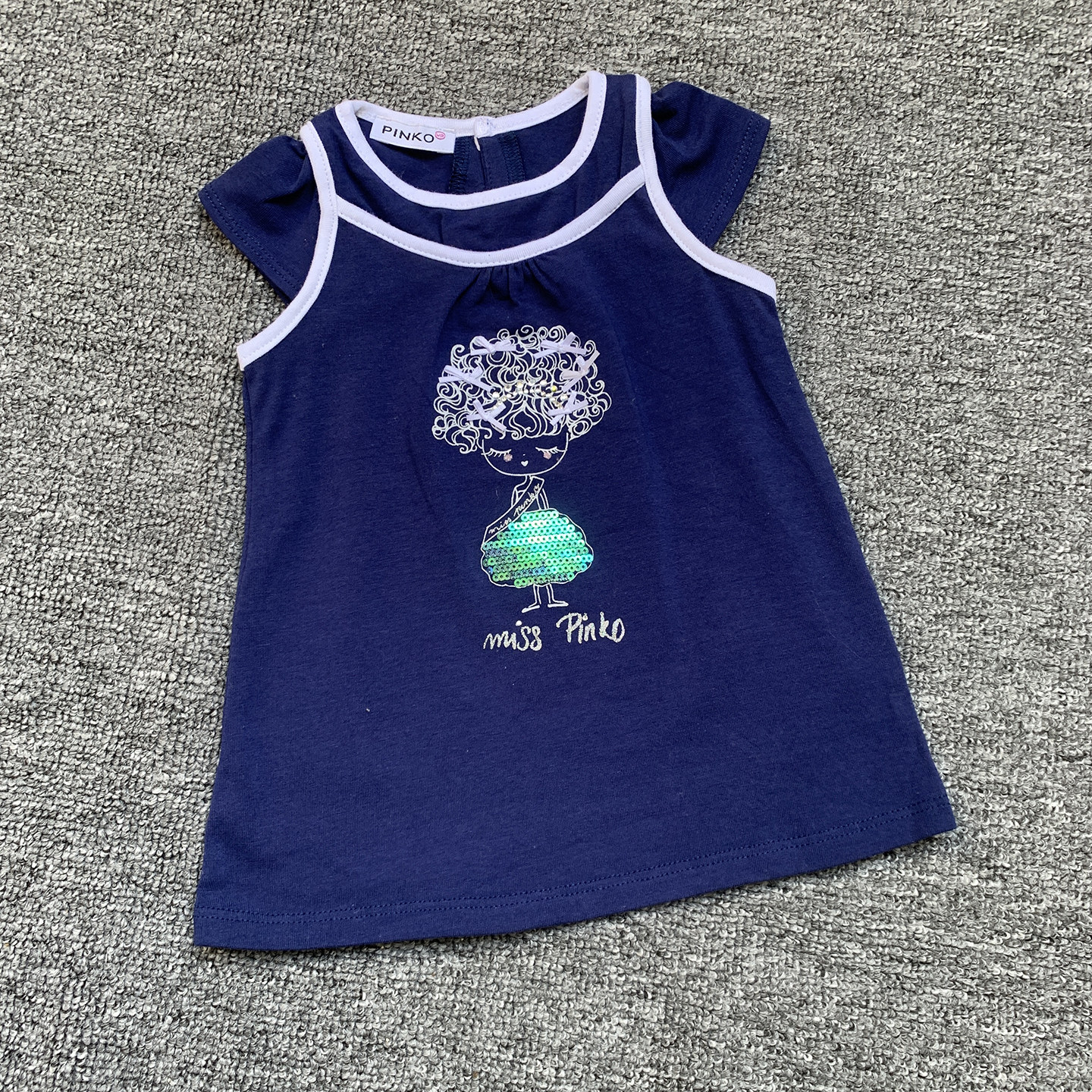 意大利原单初生婴儿女宝宝纯棉小飞袖亮片T恤衫上衣3-6个月,童装/婴儿装/亲子装,T恤,淘宝优惠券,粉丝福利购,淘宝优惠卷