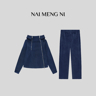 王火火&设计师新款烟囱领连帽两件套套装 28HH0122