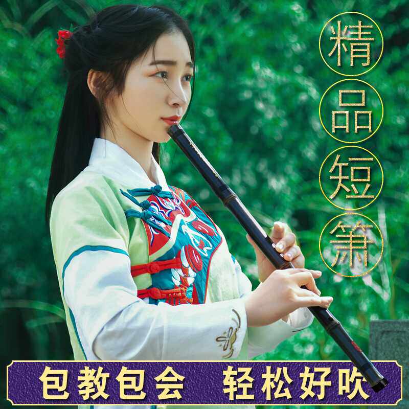 洞箫自学潇8孔老料入门演奏考级专用萧送教材乐器6孔G调F紫竹箫