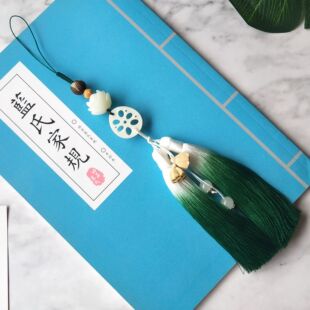 魔道祖师晨情另王一博肖战同款坠子汉服配饰菩提莲藕流苏吊坠挂件