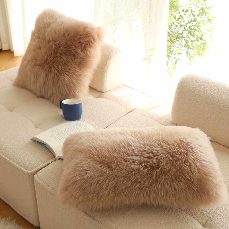 澳洲纯羊毛抱枕羊毛靠垫客厅沙发靠背卧室飘窗大抱枕长毛方形腰枕,居家布艺,飘窗垫,淘宝优惠券,粉丝福利购,淘宝优惠卷