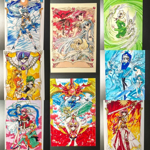 动漫魔法骑士 CLAMP原画集明信片收藏相卡8张6寸龙咲海凤凰寺风