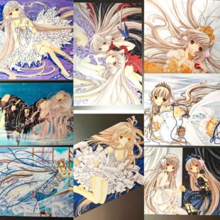 动漫6寸照片珍藏人型电脑天使心漫画明信片非官谷 CLAMP原画集8张