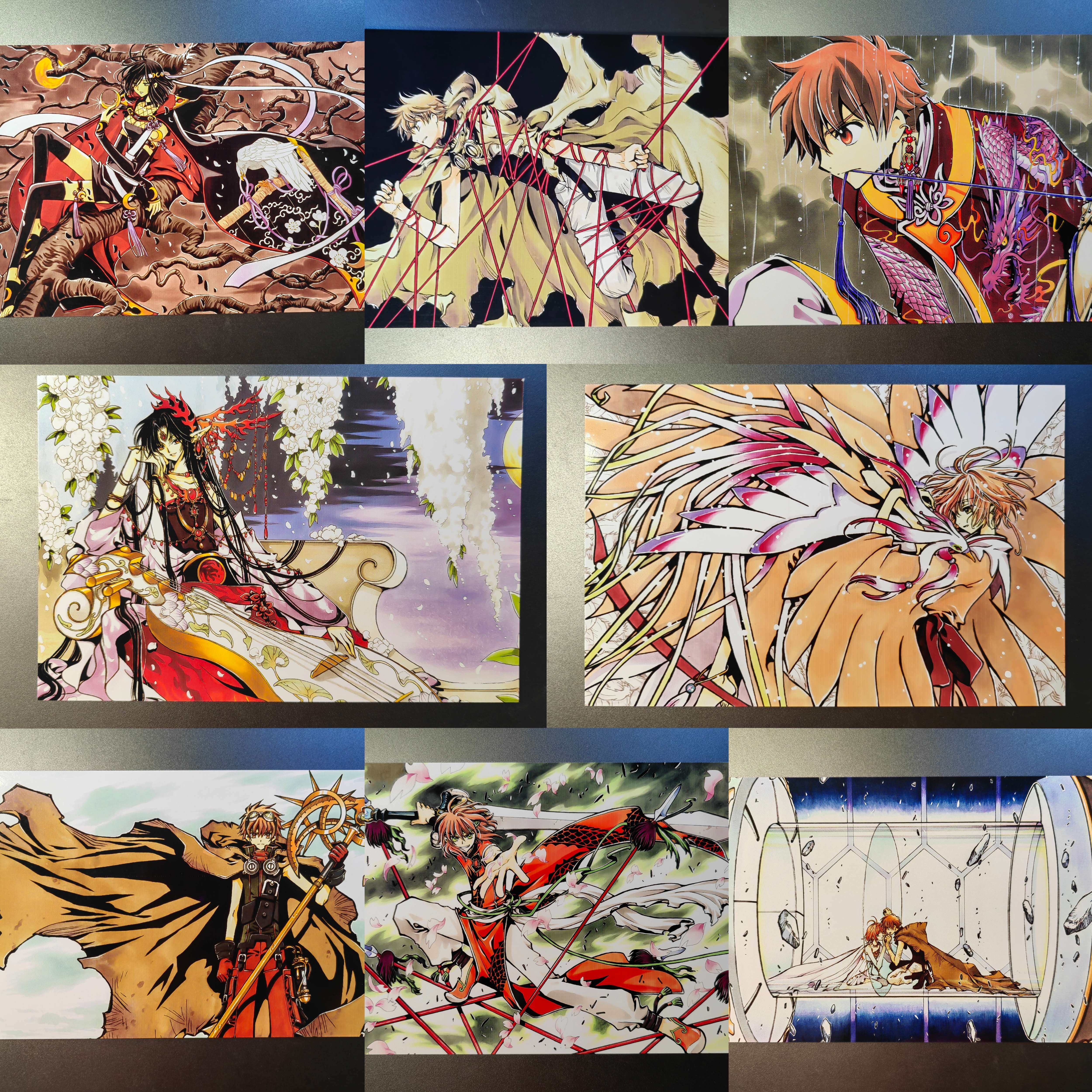 翼年代记周边CLAMP原画6寸明信片黑法樱狼xxxHOLiC郁子非官谷8张