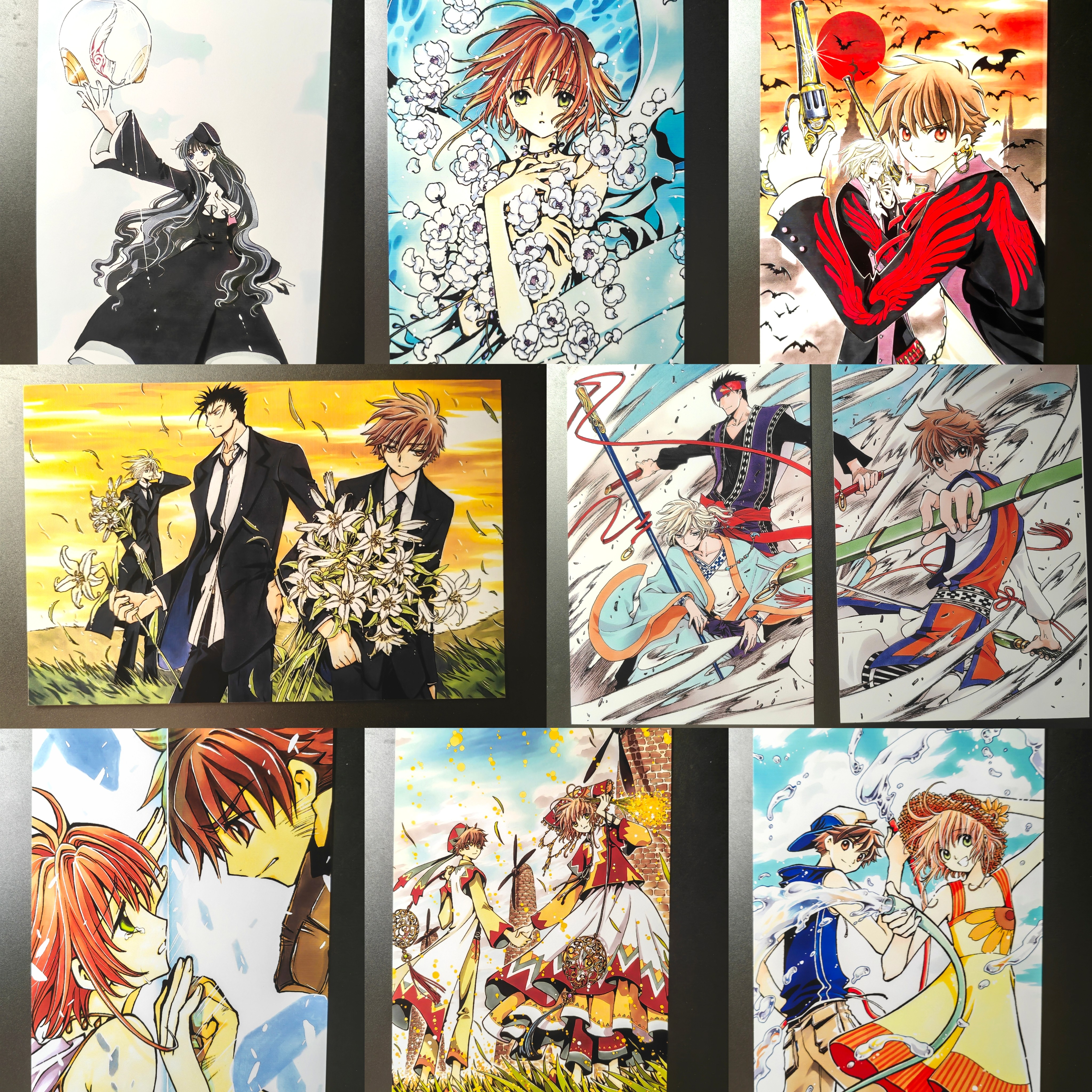 翼年代记 经典多人物稀缺收藏卡明信片周边CLAMP原画集非官谷9张