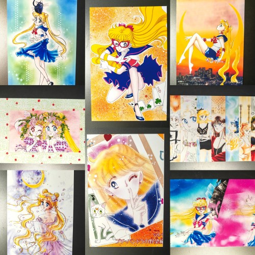 实拍18美少女战士sailormoon 6寸8张明信片二次元收藏卡非官谷