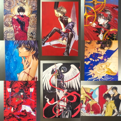 CLAMP混搭明信片X战记圣传稀缺图非官谷6寸8张