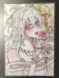 包膜恶魔的契约家人阿莉娅小说插画原画珠光明信片收藏6寸非官谷
