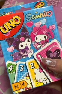 UNO可爱新款 蓝色三丽鸥UNO联动纸牌游戏宿舍聚会小众桌游 包邮 正版