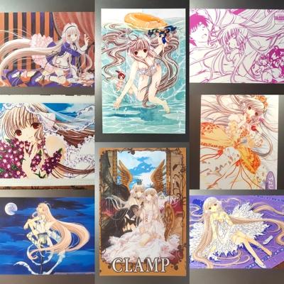 现货人形电脑天使心小叽chobits明信片动漫CLAMP原画6寸非官谷8张