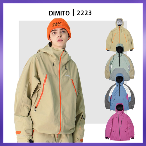 2223 韩国 DIMITO 新款男女滑雪服衣裤单板滑雪防水透气纯色