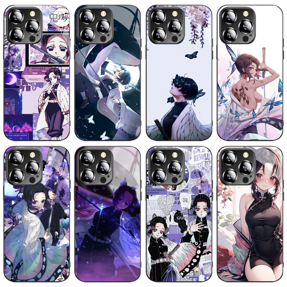 鬼灭之刃适用苹果Xr蝴蝶忍11 12 13 14 15 16 pro max手机壳华为mate70荣耀300小米红米oppo黑鲨vivoX200一加