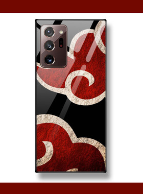 火影忍者晓红云手机壳适用三星S10 s20 s21 s22 s23 s24 s25 ULTRA硅胶FE保护套A35 A55 NOTE 8 9 10 20 A54