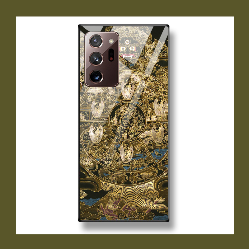 地藏唐卡菩萨佛手机壳适用三星S21 plus s9 S10 note8 S20 Ultra