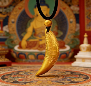 RF010298新款天赐鸿福狼牙吊坠石膏模具打金银适用