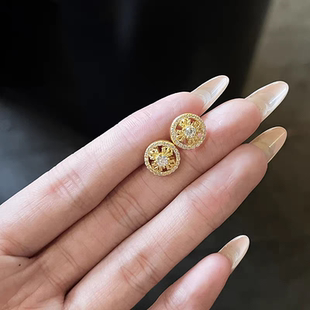 十字金刚杵耳钉石膏模具打金银实用