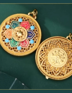 RF0100242箴言珐琅八宝罗盘模具打金寄卖行居家打金用石膏模具