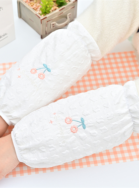 袖套女款工作黑色厨房防油2023秋冬季防污防油套袖韩版长款防污清